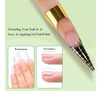 2 X 15ml No Wipe Top Coat Brillant Et 7 En 1 Builder Base Gel Vernis Semi Permanent Kit, Base Et Structure Pour Extensions, Renforcement Et Réparation De Manucure