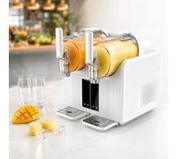 2 x 2,4 L Machine a Glace Italienne pour Particulier | Mode Granité D'une Simple Pression, avec Bac D'égouttage Amovible, pour Usage Domestique et Commercial(White)