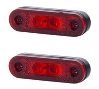 2 x 2 LED SMD Lampe Page d'Rouge ajustable avec en caoutchouc Pad 12 V 24 V E Lampe de marque de contrôle Position voiture camion voiture lampe lumière universel