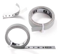 2 X 2 M Self Adhesive Tape Measure,Metric Ruler,Self Adhesive Tape Measure,Left To Right Steel Measuring Tape,For Workbenches And Machines,Silver