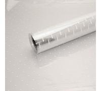 2 x 2 m x 80cm pois blancs CELLOPHANE (plié) FLEURISTE TRANSPARENT EMBALLAGE PANIER FLEURS / BOUQUET emballage cadeau (40 Micron FLEURISTE niveau)