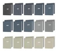 2 x 2 Pouces Tampons de Ponçage Patins de Ponçage Rembourrés en Micro-Maille Kit de Ponçage au Stylo à Mailles Souples de Polissage de 320 à 12 000 Grains Double Face, 30 Pièces