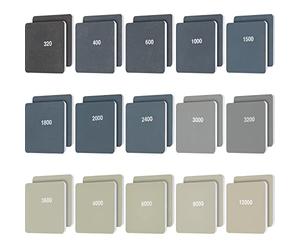 2 x 2 Pouces Tampons de Ponçage Patins de Ponçage Rembourrés en Micro-Maille Kit de Ponçage au Stylo à Mailles Souples de Polissage de 320 à 12 000 Grains Double Face, 30 Pièces