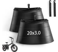 2 X 20 Inch Av32 Mm Schrader Valve Inner Tubes,20 X 3.0 Puncture Resistant Bicycle Hoses,Compatible With 20 Inch Ebike/Electric Bike/Mountain Bike