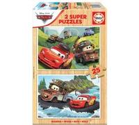 2 X 25 pieces puzzle Cars Multicolore G