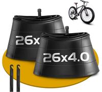 2 X 26 Inch Av32 Mm Schrader Valve Inner Tubes,26 X 4.0 Puncture Resistant Bicycle Hoses Compatible With 26 Inch Ebike/Electric Bike/Mountain Bike