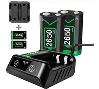 2 x 2650mAh Batterie Manette pour Xbox Series X,Chargeur de Batterie avec Batteries Rechargeable pour Xbox One/One S/One X/One