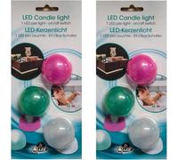 2 x 3 LED Bougie Lumière de nuit Lumière décorative Lampe Lampe de table Éclairage