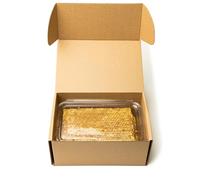 2 x 300 g nid d'abeille de fleurs sauvages dans un cadre en bois - Peigne à miel naturel pur brut - Non pasteurisé
