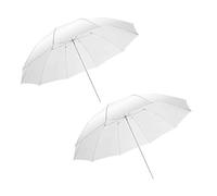 2 x 33'' Photo Studio Parapluie Blanc Translucide Souple 84cm pour Flash, White Translucent Reflector Umbrella pour Éclairage Photographique Professionnel