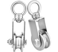 2 X 34 Mm Ball Bearing Pulleys For Ropes Steel Pulleys 250 Kg Load Capacity For Ropes Scaffolding Fitness