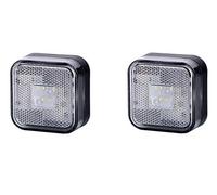 2 x 4 LED SMD blanc lampe de limitation Page Lampe 12 V 24 V marquage E Position Lampe Voiture Camion voiture voiture lampe lumière avant universel