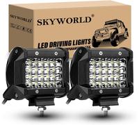 2 X 4 Pouces 60w 9d Feux De Travail Led Quadruple Rangée Spot Feux Antibrouillard Projecteur Phare De Trava Led Ip67 Imperméable Pour Camions Tout-Terrain Suv Bâteau 4x4 12v 24v[Car8302581]