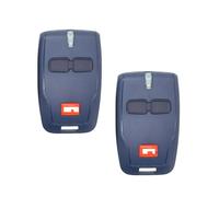 2 x 433 MHz Télécommande pour ouverture de portail BFT, Remplacement de la télécommande BFT Mitto 2 ttache pour portail garage 2 voies avec attache ompatible avec MITTO B RCB02 12 V élec