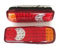 2 x 46 LEDs Stop Feux arrière 12 V pour camion Camper socle basculant pour châssis de remorque Camion caravane LKW 350 mm