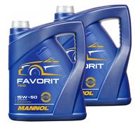 2 X 5 Litre Mannol Favori 15W-50 Api Sl Cf CF-4 L'Huile De Moteur 15W50 Huile
