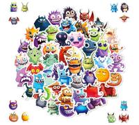 2 X 50 Autocollants Petits Monstres, Autocollants Imperméables Petits Monstres Mignons Set, Vinyle Stickers, Pour Téléphone, Guitare, Dessin Animé, Graffiti, Enfants, Adolescents, Adultes