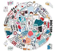 2 X 50 Pièces Autocollant D'infirmière, Anime Infirmière Jour Autocollants, Stickers pour Médecins et Infirmières, Vinyle Imperméable Sticker, Gommettes Médicaux Amusants, pour Valise Bouteille D'eau