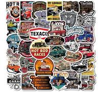 2 x 50 Pièces Autocollants Classiques, Autocollants Classiques Cars Hot Rod, Stickers Vintage Voiture Classique, Pour ordinateur portable, Enfant, Guitare, Valise, Ordinateur, Adolescent