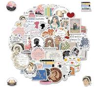 2 X 50 Pièces jane austen Stickers, autocollants British Novelist Jane Austen, Stickers Aesthetic, livre autocollants vintage, pour Scrapbook, Album Photo DIY, Journaling