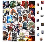 2 X 50 Pièces Jeux D'aventure Autocollant, Autocollants D'animation De Dessin Animé Imperméables, Anneaux De Jeu Cartoon Sticker, Chevalier Guerrier Autocollant, Vinyle Des Anneaux De Jeu