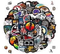 2 X 50 Pièces Vélo de Montagne, Autocollants Thème Cyclisme, Aventure Sauvage Autocollants, Personnaliser Sympas Autocollant pour Ordinateur Tasses Vélo Moto Casque étui de Voyage Autocollant