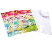 2 x 50 Sheets White Gloss Self Adhesive Photo Paper A4High ResolutionSpill Resistant Labels