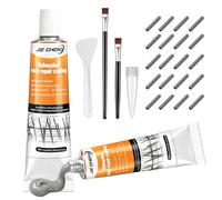 2 x 50ML Revêtement Réparation Panier Lave, Mastic Acrylique Gris | Antirouille, Imperméable, Hautes Températures, pour Couvrir Éclats, Rouille Et Zones Usées Peinture de Retouche