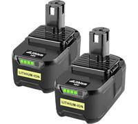 2 X 5500mAh Batterie de Rechange pour Ryobi 18V Batterie RB18L50 18V 5.5Ah Batterie de Rechange RB18L50 RB18L40 RB18L25 RB18L15 RB18L13 avec indicateur LED