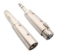 2 x 6,35 mm TRS vers XLR 3 broches Connecteurs,adaptateurs XLR mâle vers 6,35mm femelle,adaptateurs XLR femelle vers 6,35mm mâle,changeur XLR vers 6,35mm TRS,pour microphone audio,etc.