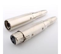 2 x 6,35 mm vers XLR 3 broches Connecteurs,XLR 3 broches prise audio microphone Connecteur XLR de Soudure,Adaptateur changeur XLR vers 6,35 mm,XLR montage sur panneau prise de câble micro