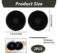 2 x 75mm Adhesive Dashboard Mounting Disc for Tomtom Garmin GPS Dashboard Compatible with Go Start Via Classic Essential Camper Drive Drivesmart Nuvi Dezl Easy Assembly