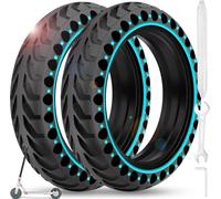 2 X 8.5 Inch Full Electric Scooter Tyres Compatible With Xiaomi M365 / M365 Pro / 1s / Pro 2/3 / 3 Lite/Essential, 8 1/2 X2 Wheel Replacement (Blue)