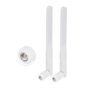 2 X 8dBi double bande. 4GHz 5.8GHz antenne RP-SMA mâle + 15CM à IPEX-MHF4 câble queue de cochon for M. NGFF WiFi carte WLAN(White RP SMA Male)