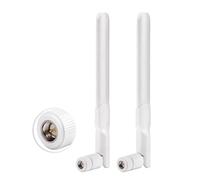 2 X 8dBi double bande. 4GHz 5.8GHz antenne RP-SMA mâle + 15CM à IPEX-MHF4 câble queue de cochon for M. NGFF WiFi carte WLAN(White SMA Male)