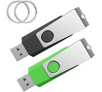 2 x 8GB USB 2.0 Flash Drive for PC/Laptop/Smart TV/Car (Black and Green)