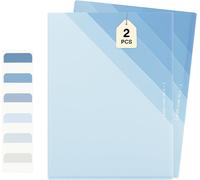 2 X A4 Expanding File Folder With 6 Compartments And 60 Labels Waterproof Document Organizer Folder Storage For Home,Office,School,Receipts And Travel,Blue