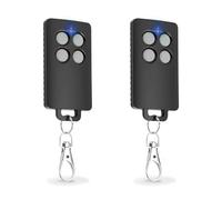 2 x AAM0121 Télécommande Portail - Compatible Sentinel - 433,05-434,79 MHz - 4 Canaux - Code Secret Tournant & Portée 50 m - Gris