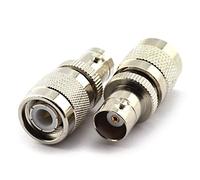 2 x Adaptateur de type TNC/BNC Connecteur TNC-mâle vers connecteur BNC-Femelle d'antenne coaxiale RF droit