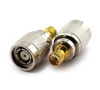 2 x Adaptateur de type TNC/SMA RP Connecteur mâle TNC sur connecteur d'antenne coaxial RF Jack SMA-Femelle droit
