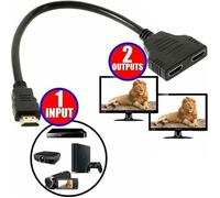 2 X Adaptateur Prise HDMI Mâle vers Double HDMI Femelle Multiprise hdmi switch