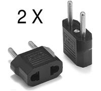 2 X Adaptateur Secteur US Chine Vers Prise électrique EU France Europe voyage USA