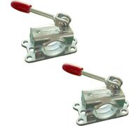 2 x ALKO support de serrage Ø 48 mm fonte avec levier de basculement collier de serrage pour roue jockey / béquilles
