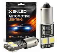 2 x AMPOULES 4 LEDS SMD CANBUS - T4W BA9S - 12V Blanc