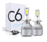 2 x Ampoules H7 LED Ventilé COB C6 - 3800Lm - 12V / 24V - Lampes LED