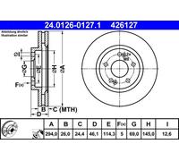 DISQUE DE FREIN HYUNDAI P. SANTA FE 2.0-2.7 V6 4X4 01-06