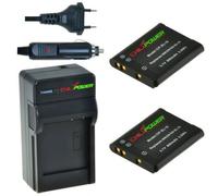 2 x batteries EN-EL19 pour Nikon avec chargeur et chargeur voiture - ChiliPower original