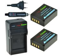 2 x batteries NP-W126 pour Fujifilm avec chargeur et chargeur auto - ChiliPower original