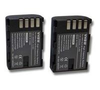 2 x batteries vhbw Li-Ion Set 2000mAh (7.2V) pour appareil photo Panasonic Lumix DC-GH5, DC-GH5L, DC-GH5M comme DMW-BLF19, DMW-BLF19E. noir G