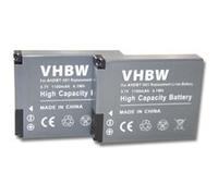 2 x batteries vhbw pour Gopro Hero 2 II Motorsports Edition, Gopro Hero 2 II Outdoor Edition, Gopro Hero 2 II Surf Edition et AHDBT-001, ABPAK-001. G